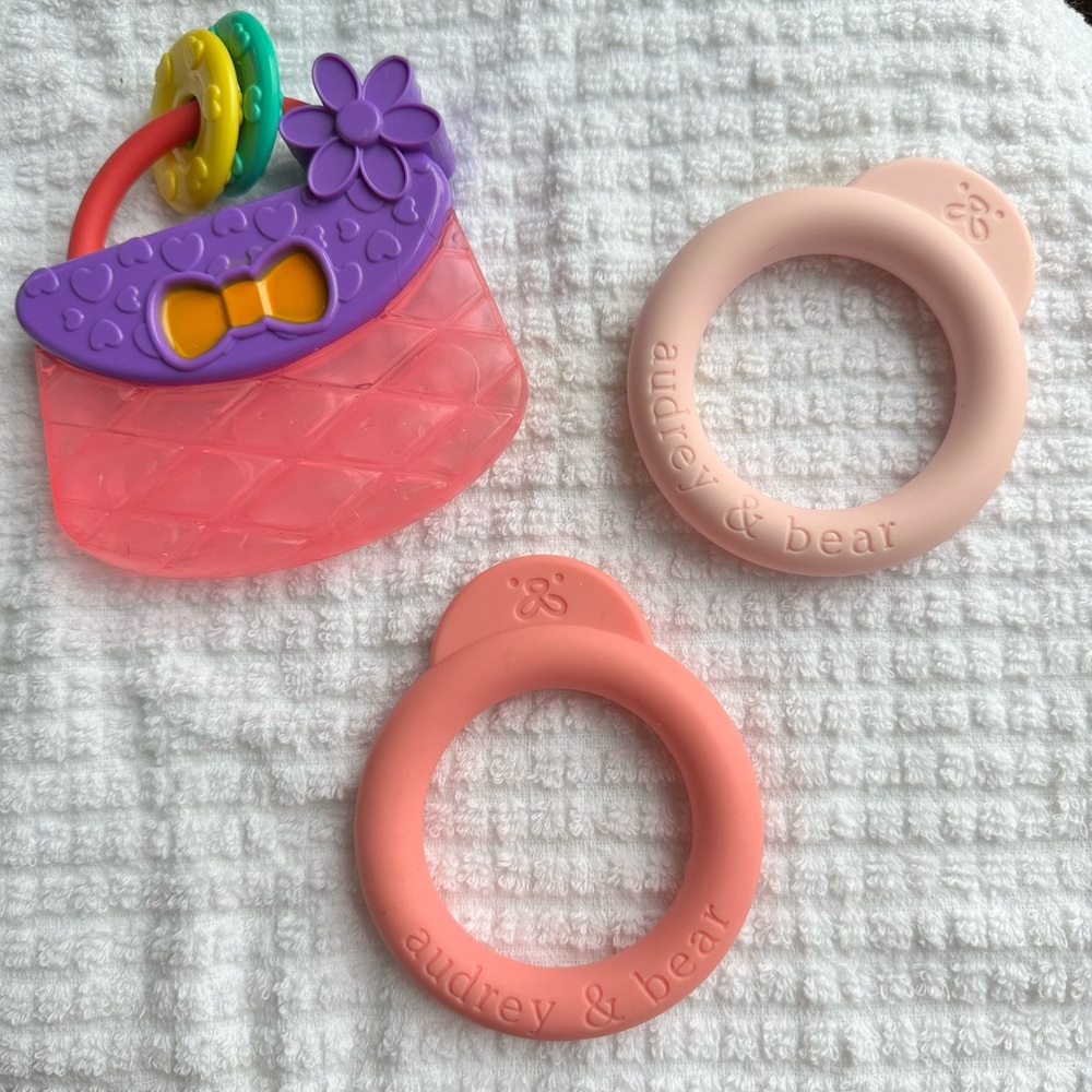 Audrey & Bear Teething Rings and Toy Set